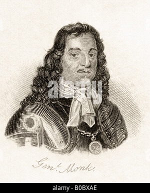 George Monck, 1st Duke of Albemarle, Earl of Torrington, Baron Monck of Potheridge Beauchamp and Teyes 1608-1670. English general. Stock Photo