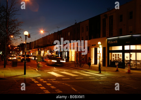 Parade of shops on Westbourne Grove, Notting Hill, London Stock Photo