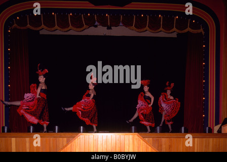Can Can (Cancan) Girls dancing at Diamond Tooth Gertie's Gambling Hall, Dawson City, Yukon Territory, Canada