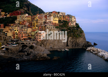 Manarola - one of the towns of the Cinque Terre along Italy's Ligurian Coast Stock Photo