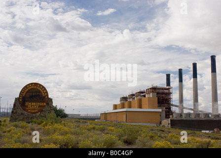 Jim Bridger Coal Fired Power Plant near Rock Springs, Wyoming Stock Photo