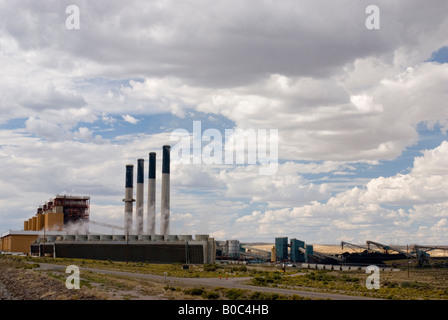 Jim Bridger Coal Fired Power Plant near Rock Springs, Wyoming Stock Photo