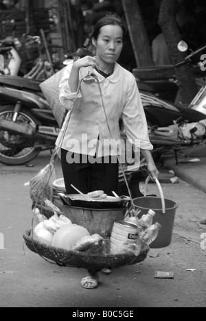 market traders hanoi vietnam Stock Photo