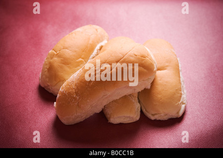 Freshly baked bread buns Stock Photo