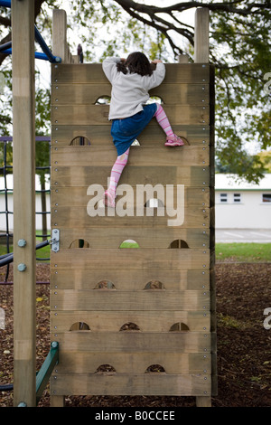Adventure playground at local school Palmerston North New Zealand Stock Photo