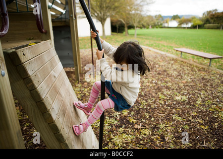 Adventure playground at local school Palmerston North New Zealand Stock Photo