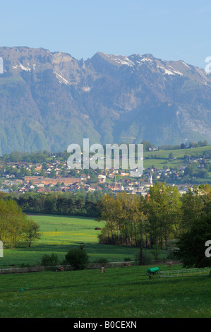 The village of Mauren with Toggenburg in the backdrop, Schaanwald LI