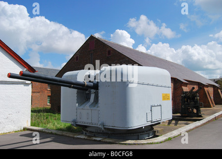 Old Warship gun, 'Explosion' Museum of Naval Firepower, Gosport, Hampshire, England, United Kingdom Stock Photo