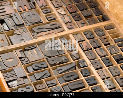 Wooden Typeface Stock Photo