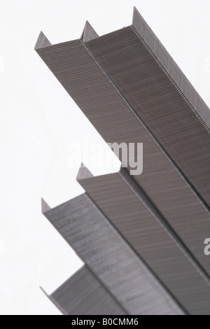Staples from an office isolated on a white background Stock Photo