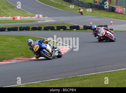 Shane Byrne 67 Riding a Ducati 1200 Motorbike in the British Superbike Championship at Oulton Park Cheshire England UK Stock Photo