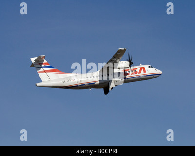 CSA Czech Airlines ATR 42 on departure Stock Photo