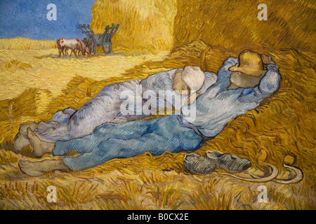 Noon Rest La Meridienne by Vincent van Gogh 1889 in Musee D Orsay d'Orsay Museum and Art Gallery Paris France Europe Stock Photo