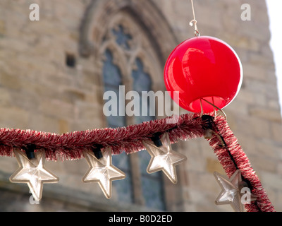 Christmas baubles in Cahors Stock Photo