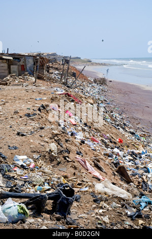 Waste dumped on the beaches of Accra, Ghana Stock Photo