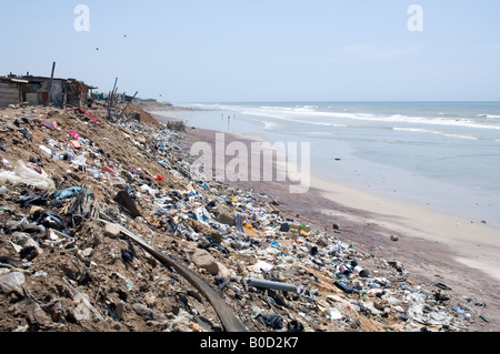 Waste dumped on the beaches of Accra, Ghana Stock Photo