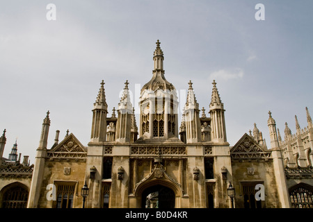 Main entrance to Kings College, Kings Parade, Cambridge, Stock Photo