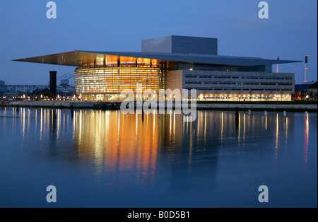 The new Opera House or Operaen on Holmen island, Copenhagen, Denmark. Stock Photo
