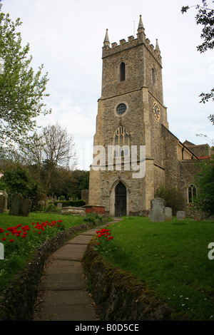 Exterior of St Leonards Church, Oak Walk, Hythe, Folkestone, Kent, England, United Kingdom Stock Photo