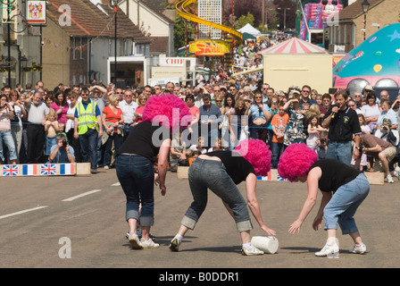 Stilton Cheese Rolling annual competition, Stilton village Cambridgeshire  2008 2000s UK HOMER SYKES Stock Photo