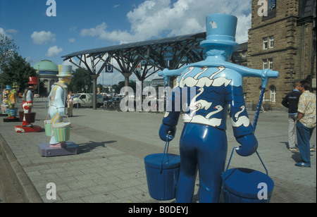 Temporary art project 'Hans Hummel' in Hamburg, Germany Stock Photo