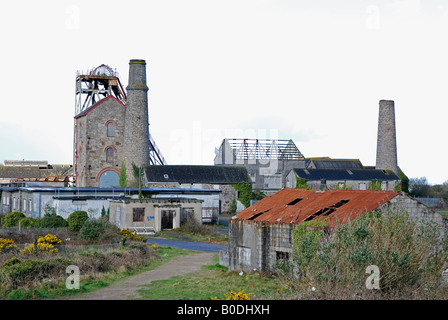 the old close down 'south wheal crofty' tin mine at pool between redruth and camborne,cornwall Stock Photo