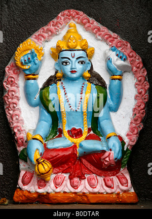 Shiva moulding in temple on annapurna nepal Stock Photo