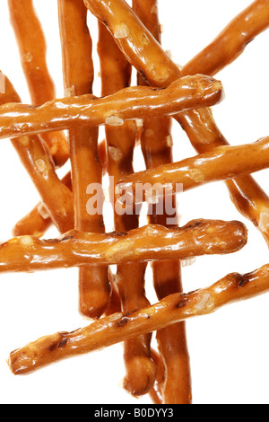 Salty snacks Prerzel Sticks Stock Photo