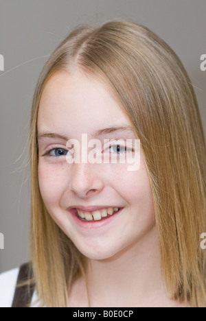 Pretty 12 Year Old Blonde Girl With Her New Braces 2006