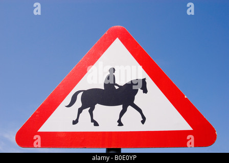 Beware Horses Sign in the uk Stock Photo