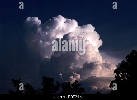 Huge thunder storm in Dallas Texas Stock Photo
