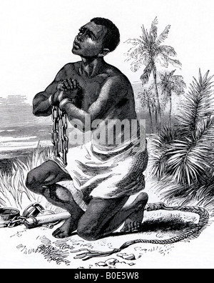 SLAVERY this engraving was used as the symbol of the National Anti-Slavery Society founded in 1823 Stock Photo