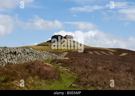 Path to the Jubilee Tower on Moel Famau Stock Photo