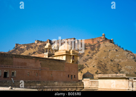 INDIA JAIPUR Jaigarh Fort as seen from Amber Fort Stock Photo