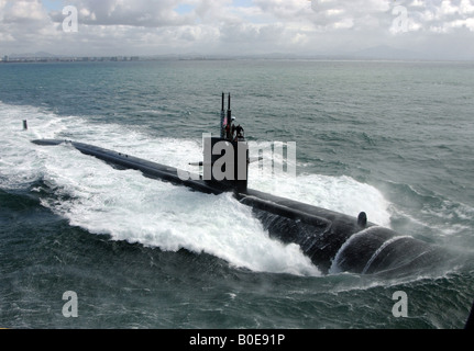 The Los Angeles class fast attack submarine USS Salt Lake City SSN 716 Stock Photo