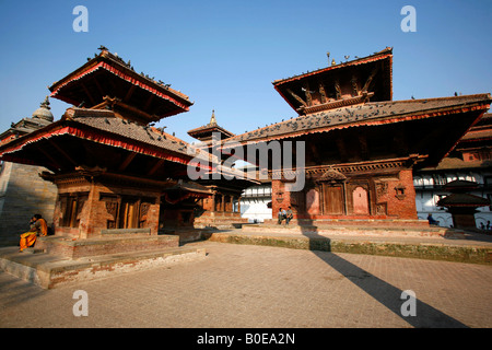 pagodas in durbar square in kathmandu nepal Stock Photo