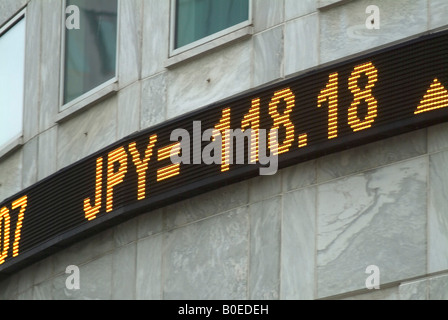 Currency Information in london Stock Photo