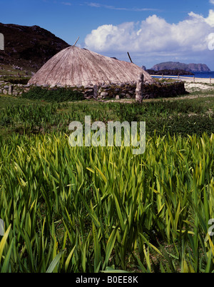 Iron age house, Bernarey, Lewis, Outer Hebrides, Scotland, UK. Stock Photo