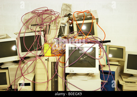 Old computers Stock Photo