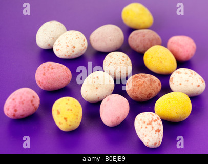 MINI CANDY EASTER EGGS Stock Photo