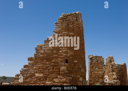 Hovenweep Castle ruins at Hovenweep National Monument Colorado and Utah - the site protects 6 prehistoric Puebloan era villages. Stock Photo