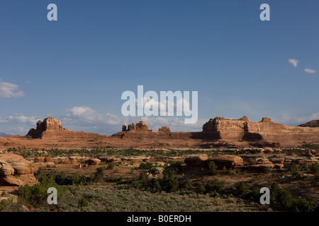Wooden Shoe Arch Overlook The Needles District of Canyonlands National Park south of Moab Utah Stock Photo