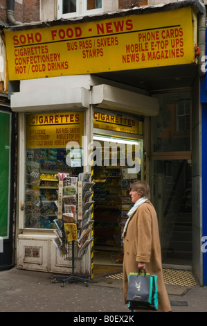Newsagent and confectionery shop in Soho London UK Stock Photo