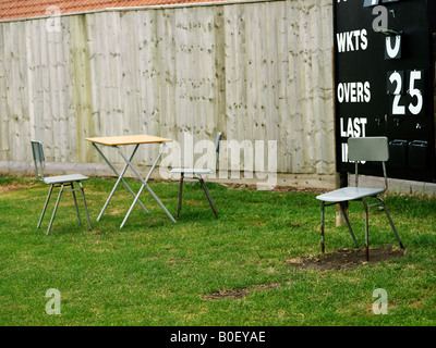 CRICKET SCOREBOARD Stock Photo
