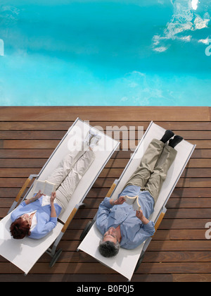 Mature couple relaxing Stock Photo