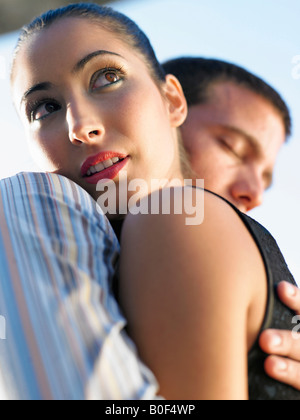 Male and female embrace Stock Photo