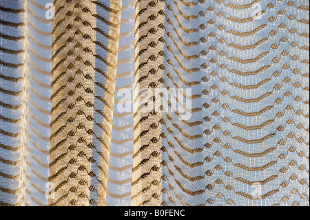 Sunlight on Net curtains pattern Stock Photo