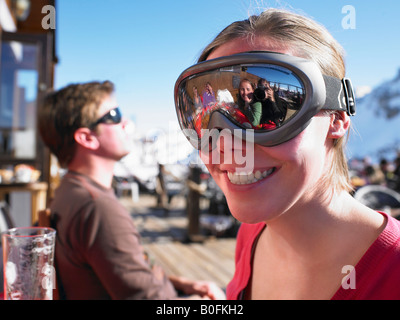 Young woman in goggles Stock Photo
