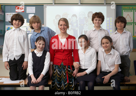 Teacher and students Stock Photo