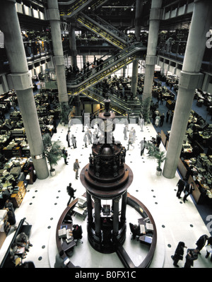 Lloyds of London modern interior business building view from above ...